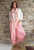 Nonni Gingham Shelby Barrel Pant Sherbet Coral